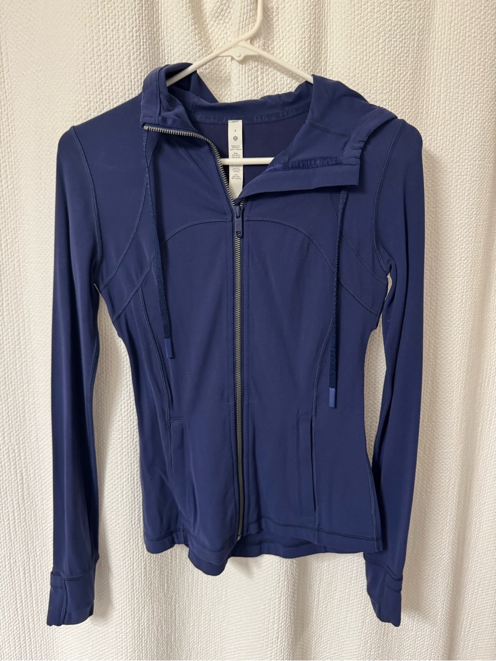 lululemon athletica Navy Blue Full-Zip Hooded Jacket